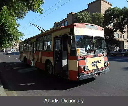 عکس اتوبوس برقی در ایروان