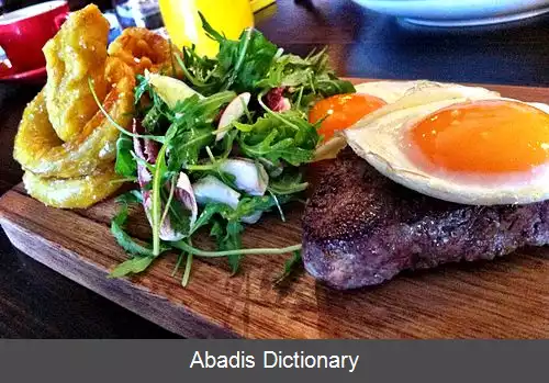 عکس استیک و تخم مرغ