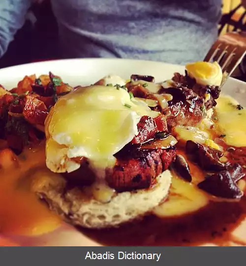 عکس استیک و تخم مرغ