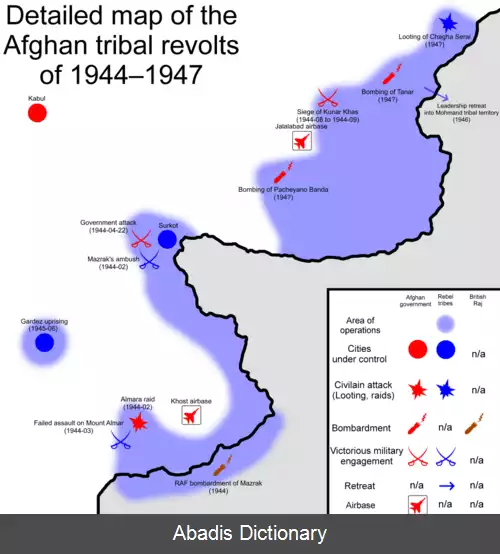 عکس شورش های قبیله ای افغان طی ۱۹۴۴ تا ۱۹۴۷ میلادی