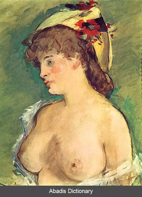 عکس زن بلوند با پستان های برهنه