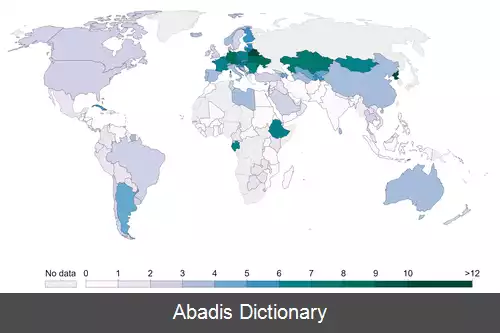 عکس فهرست کشورها بر پایه تخت بیمارستانی