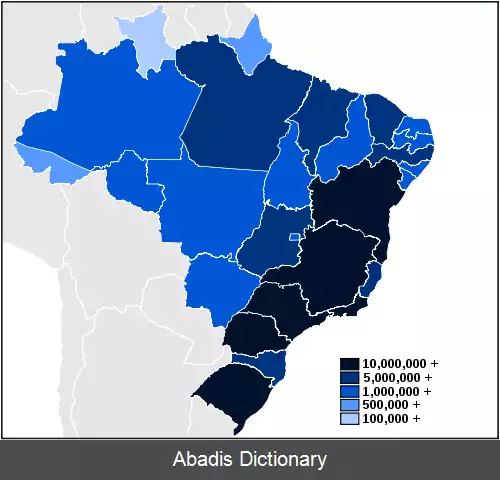 عکس فهرست ایالت های برزیل بر پایه جمعیت