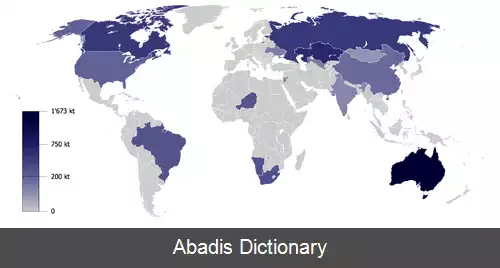 عکس فهرست کشورها بر پایه ذخایر اورانیوم