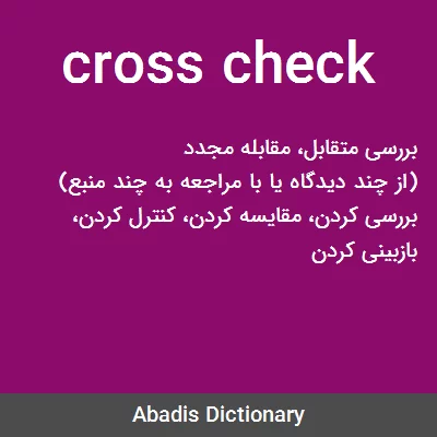 ترجمه کلمه double check به فارسی