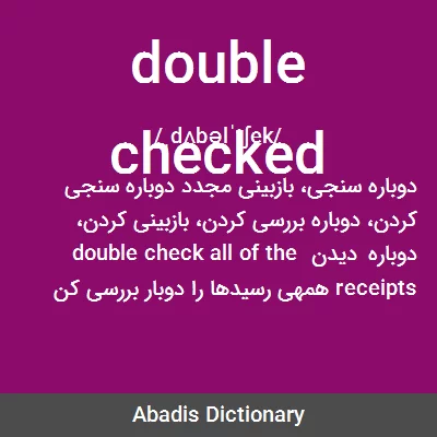 double-checked  Tradução de double-checked no Dicionário