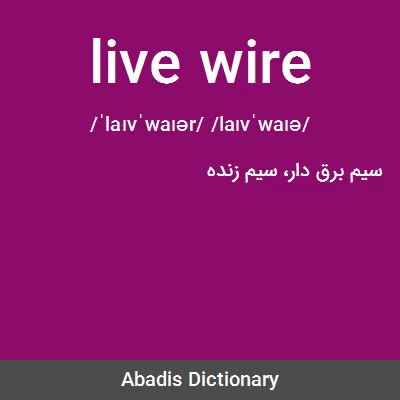 live wire - معنی تخصصی در دیکشنری آبادیس