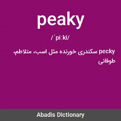 Peaky meaning in hindi, peaky ka matlab kya hota hai